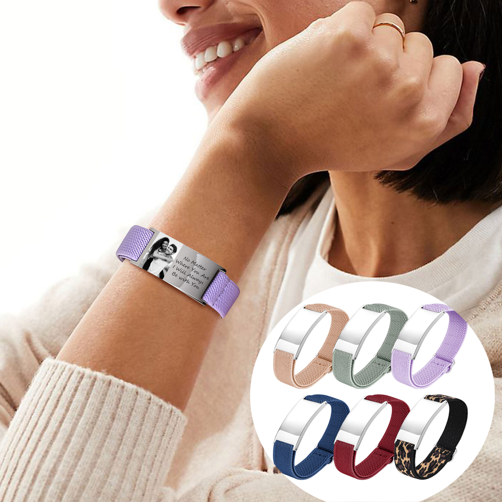 Photography Of War - Custom Photo Elastic Bracelet for Women