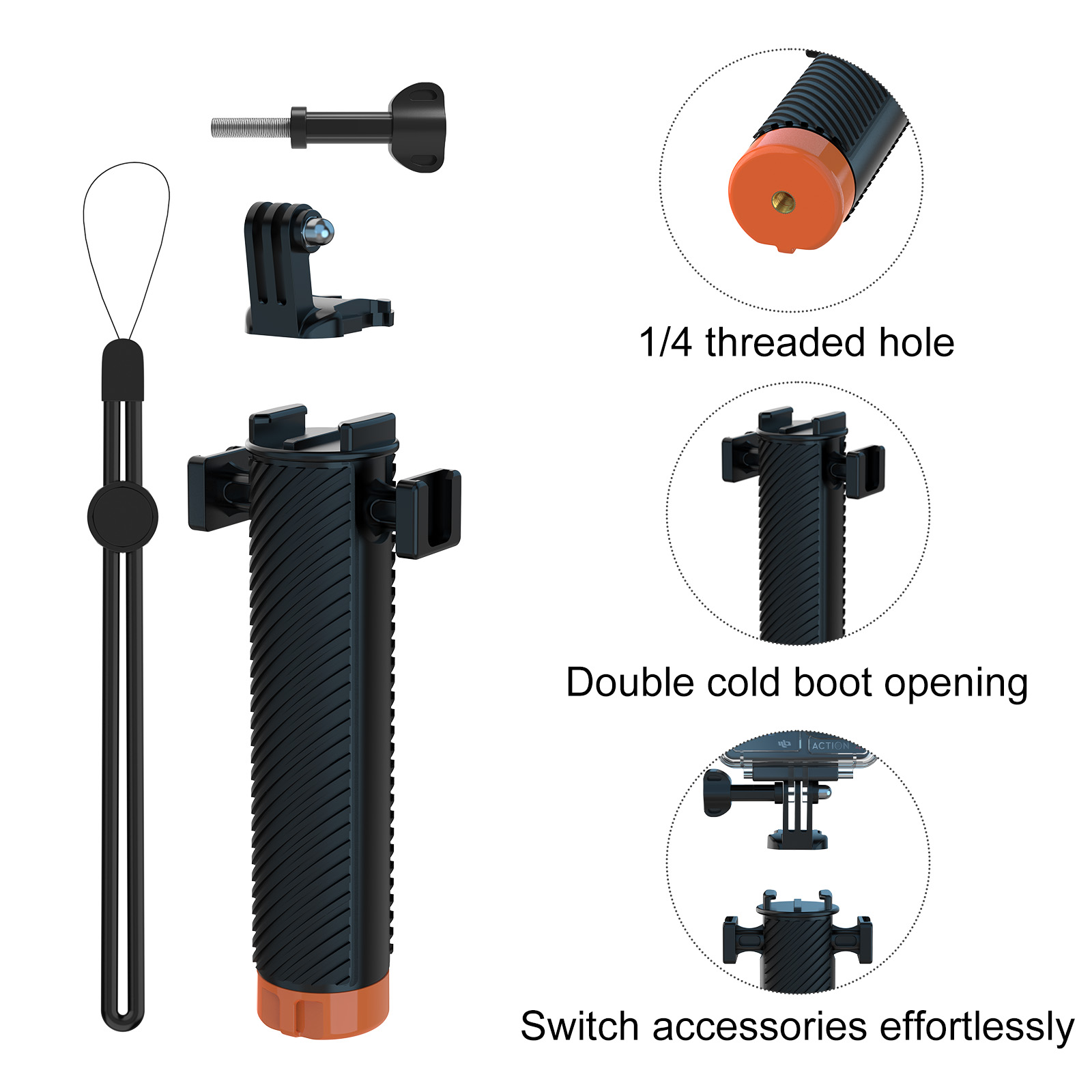 Photography Grip Insta360 X5 - Floating Hand Grip for Insta360 X5