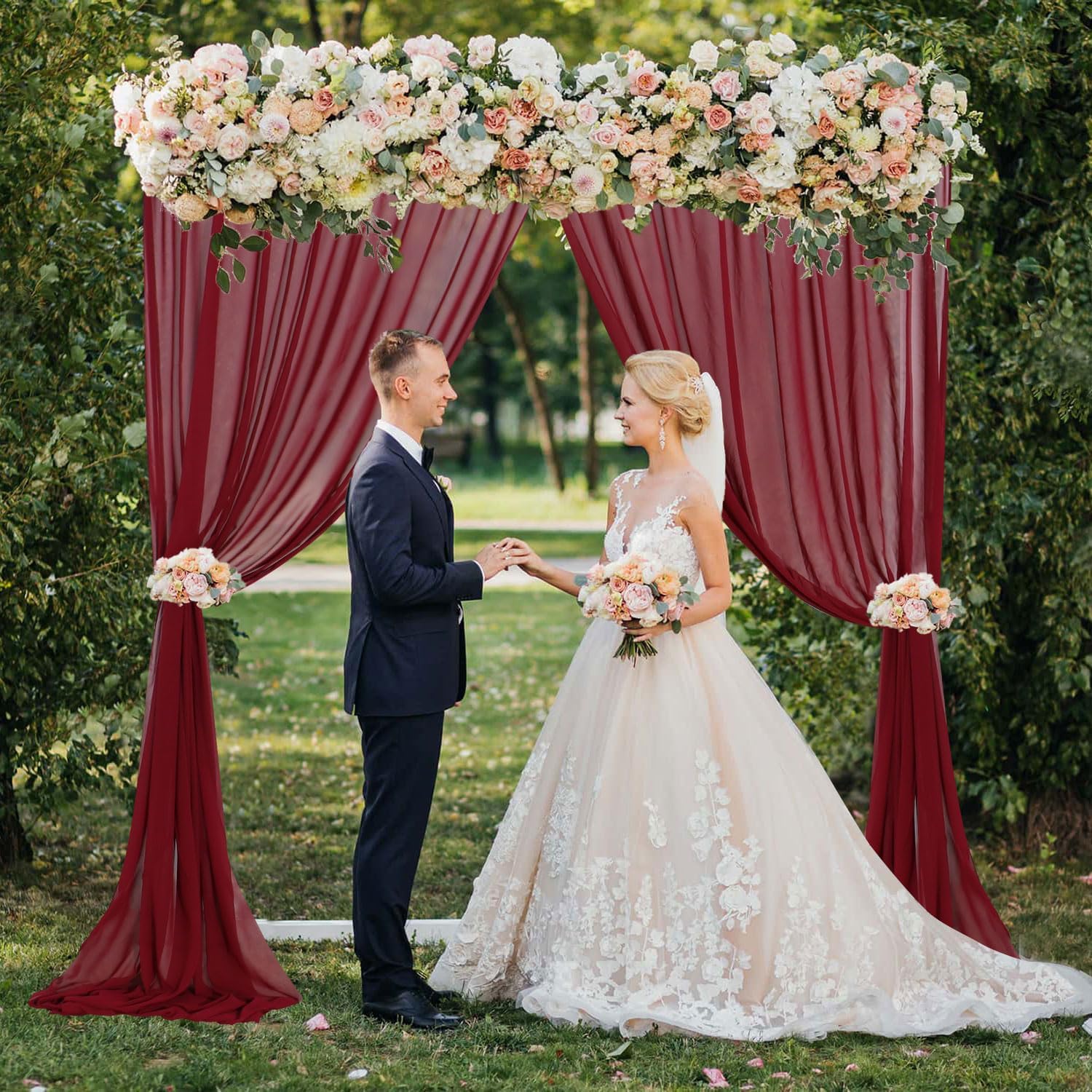 2Pcs Burgundy Backdrop Curtain - огляд і ціна Photography Hotel