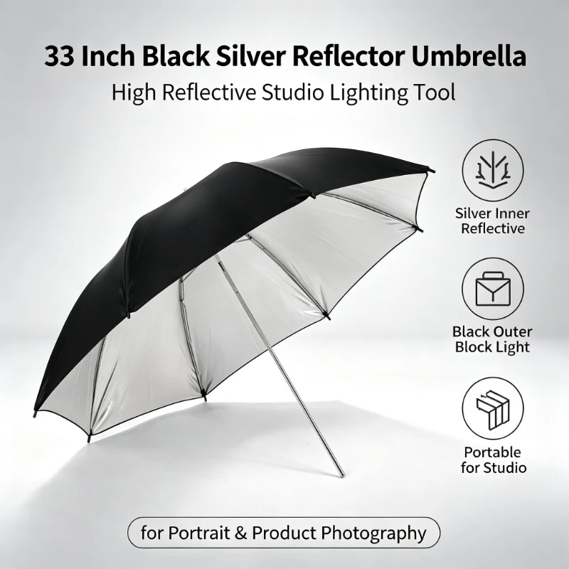 2026 Black Durable 33-inch Ref - огляд і ціна Photography Umbrella