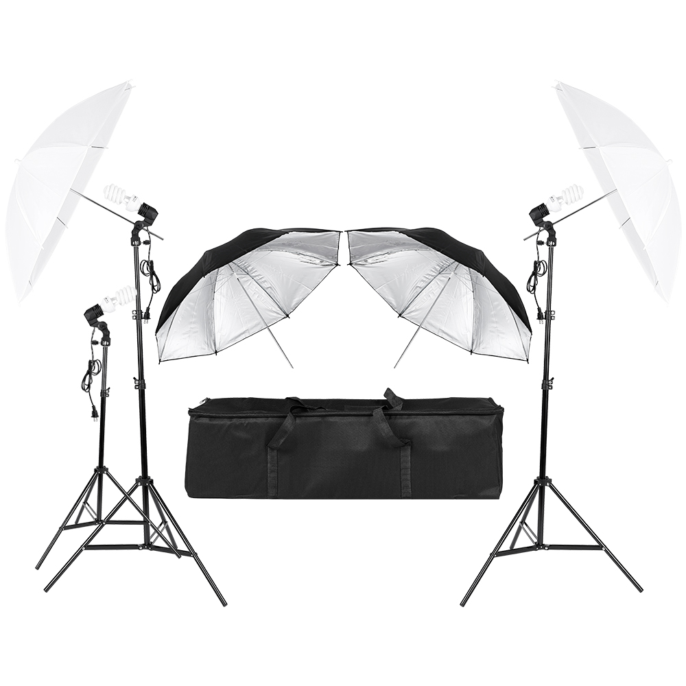 3*45W Photography Photo Video  - огляд і ціна Photography Umbrella Lighting Kit