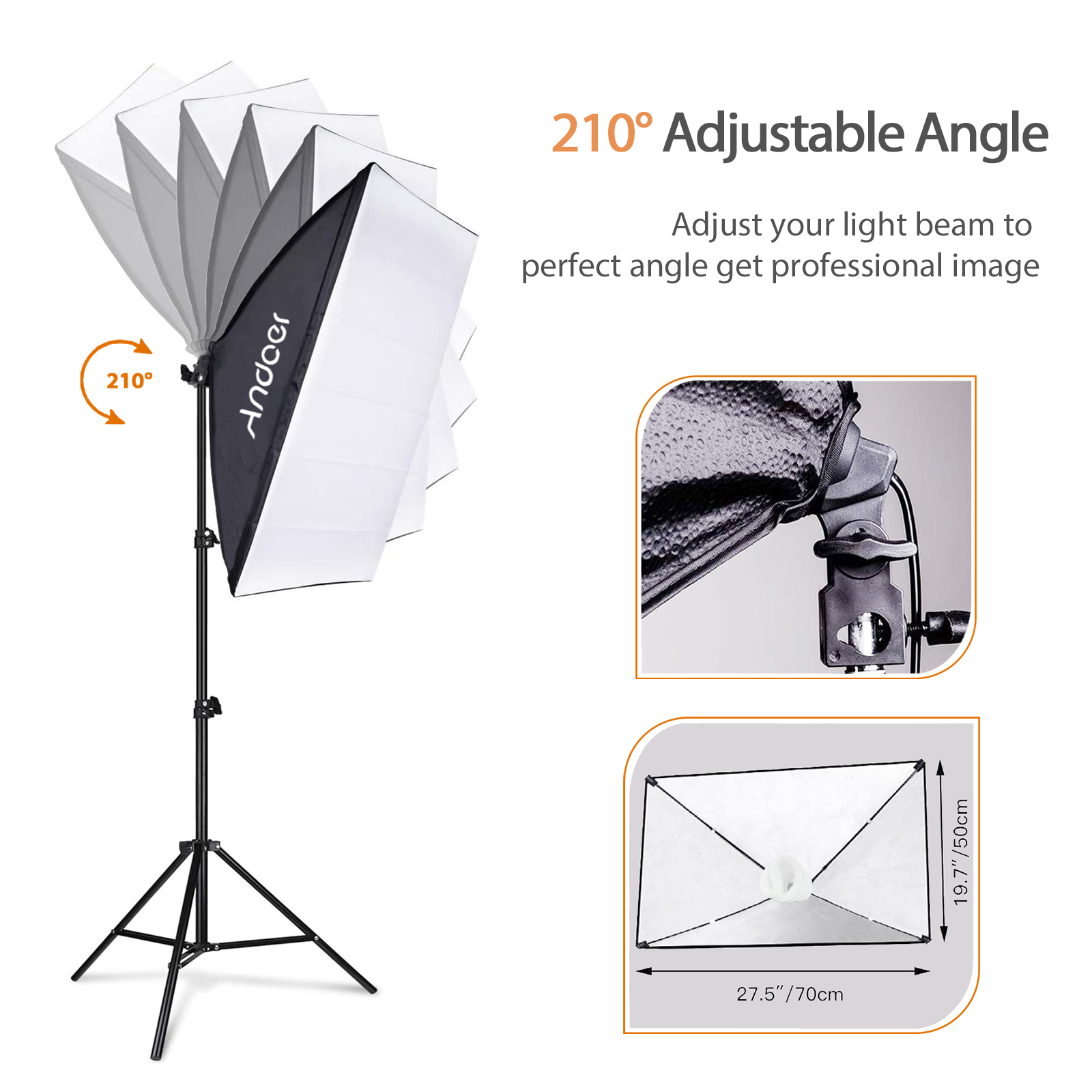Andoer Studio Photography Ligh - огляд і ціна Photography Umbrella Lighting Kit